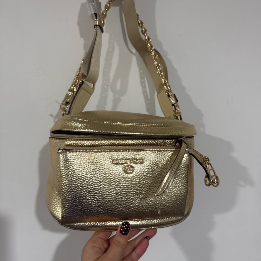 Michael Kors Metallic Gold Crossbody Bag